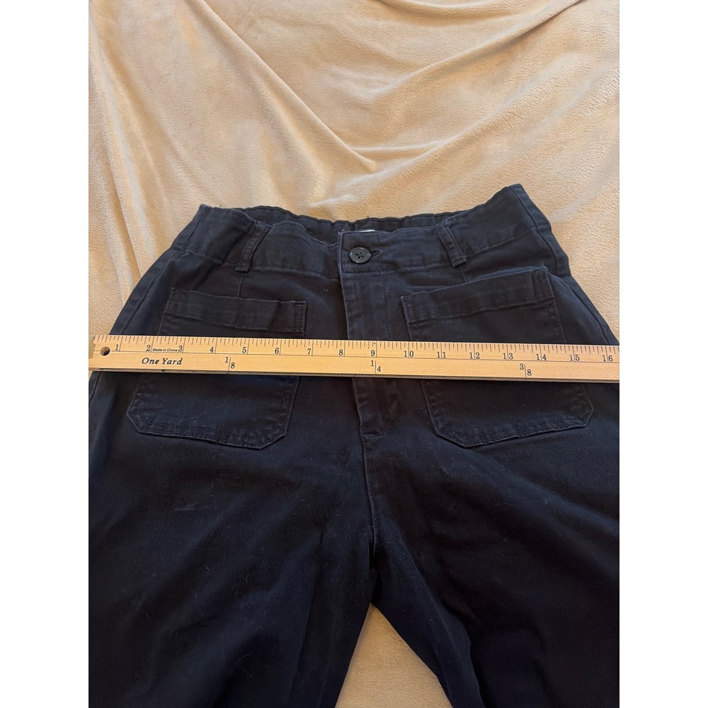 Bagatelle Collection Black Wide Leg Utility Pants High Rise Cotton Blend Size 8 - Picture 6 of 8